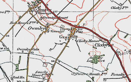 Old map of Grasby in 1923