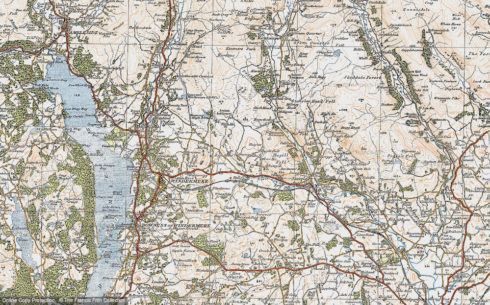 Old Map of Historic Map covering Browfoot in 1925