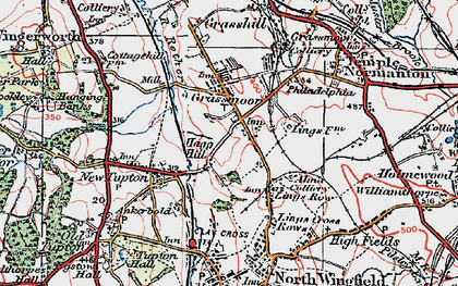Old map of Grassmoor in 1923