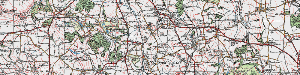Old map of Grassmoor in 1923