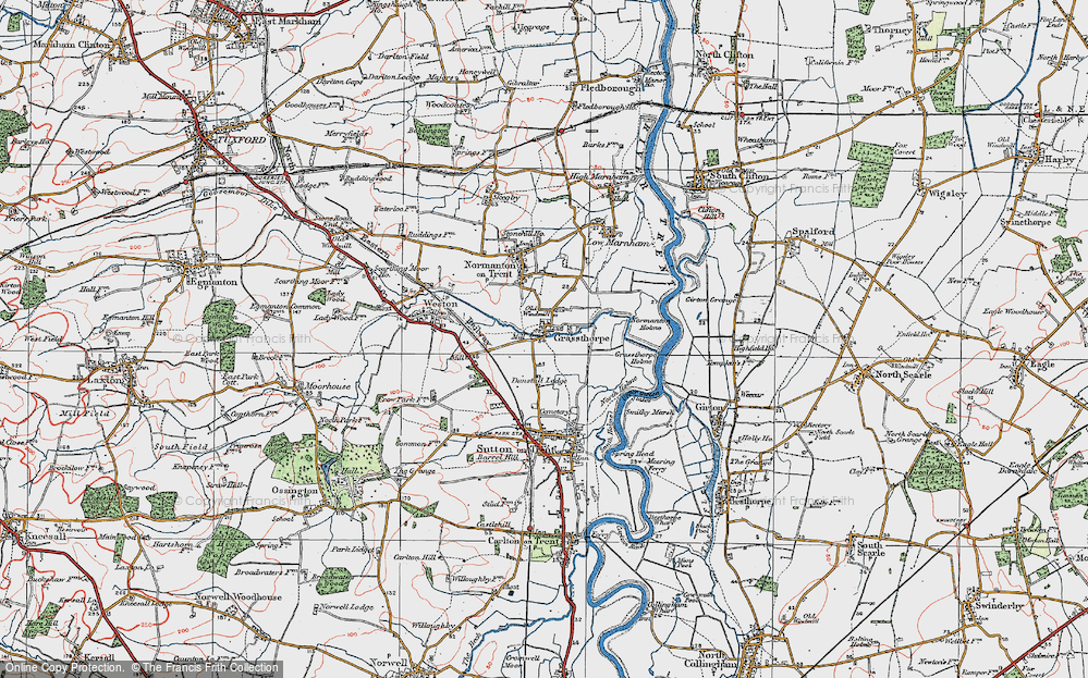 Old Map of Grassthorpe, 1923 in 1923