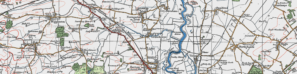 Old map of Grassthorpe in 1923