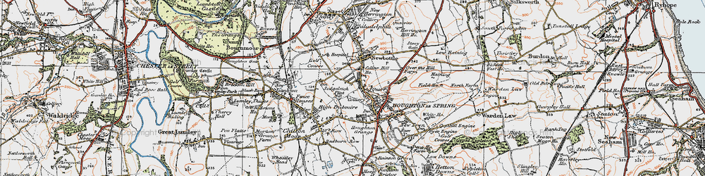 Old map of Grasswell in 1925