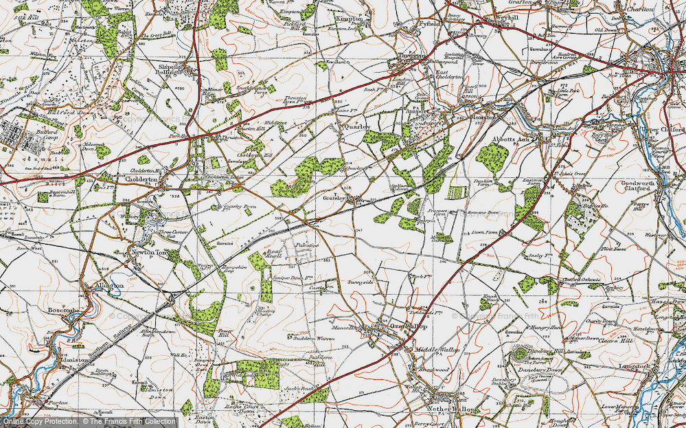 Old Map of Grateley, 1919 in 1919