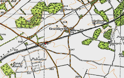 Old map of Grateley in 1919