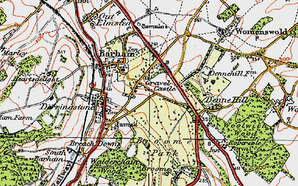Old map of Gravel Castle in 1920