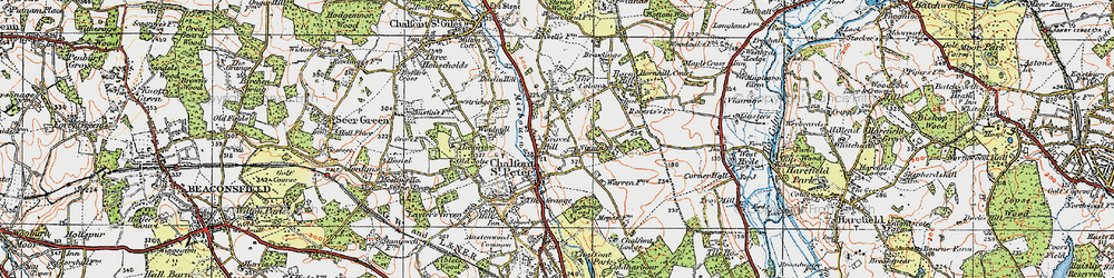 Old map of Gravel Hill in 1920
