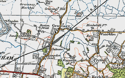 Old map of Graveney in 1921