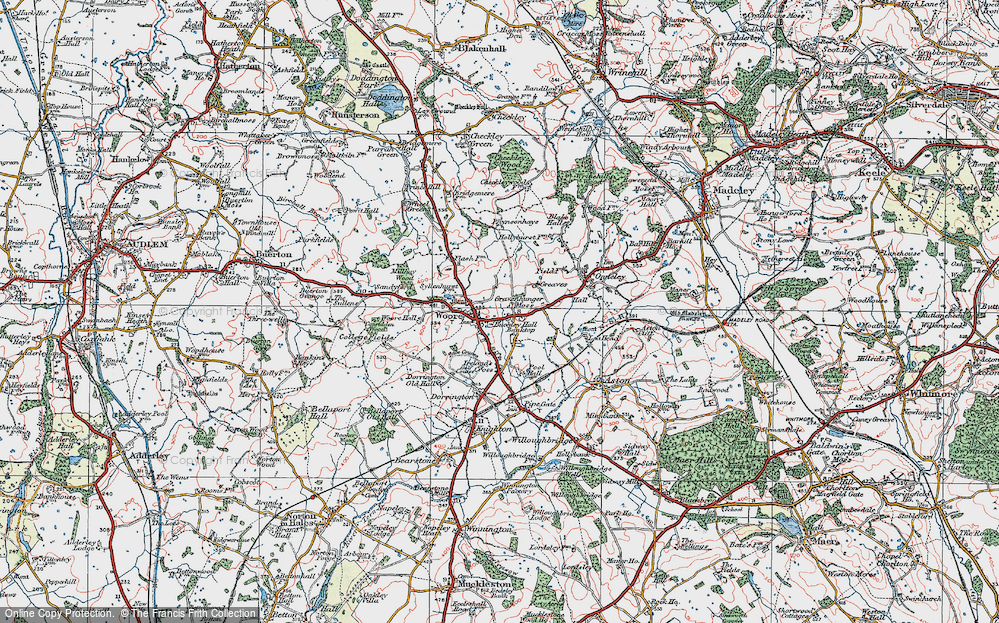 Old Map of Gravenhunger Moss, 1921 in 1921