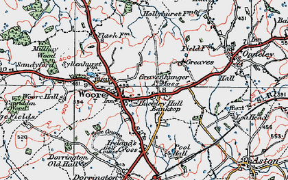 Old map of Gravenhunger Moss in 1921