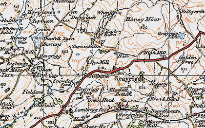 Old map of Whinfell Beacon in 1925