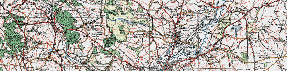 Old map of Greasbrough in 1924