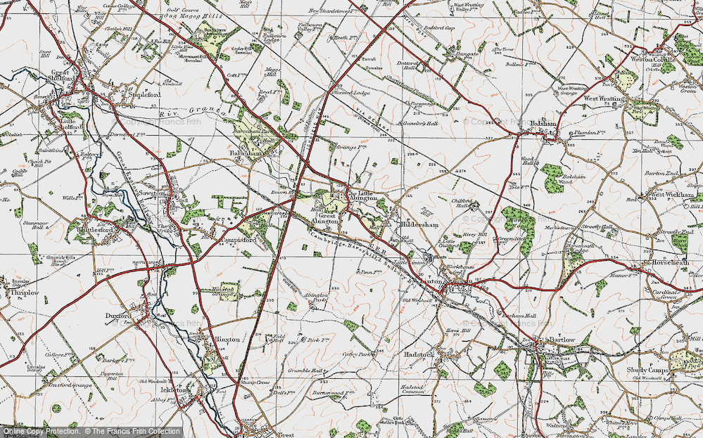 Old Map of Great Abington, 1920 in 1920