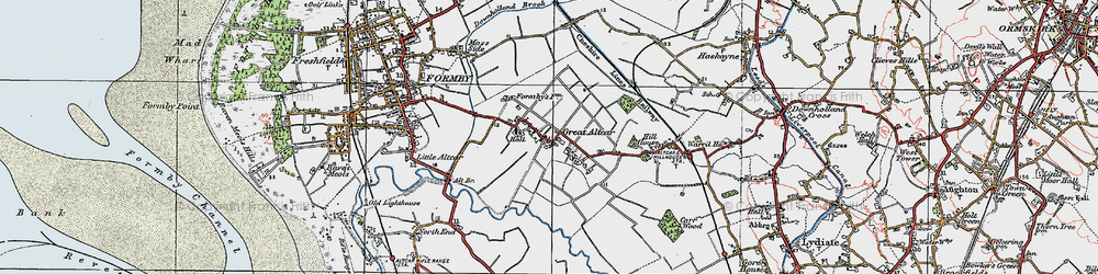 Old map of Withins, The in 1923