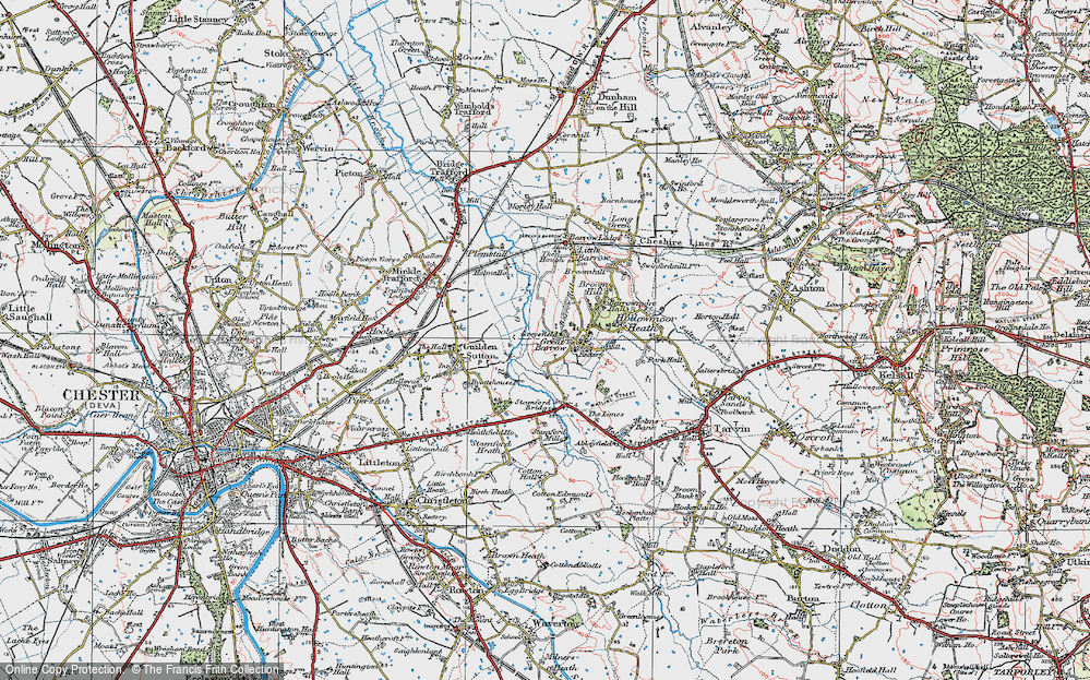 Old Map of Great Barrow, 1924 in 1924