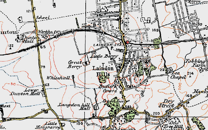 Old map of Great Berry in 1920