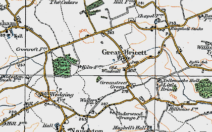 Old map of Tollemache Hall in 1921