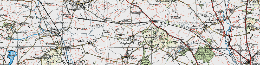 Old map of Althorp Park in 1919