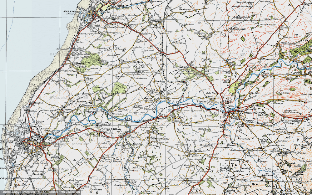 Old Map of Great Broughton, 1925 in 1925