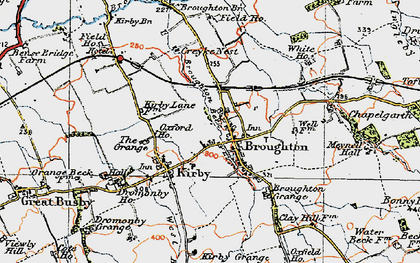 Old map of Broughton Grange in 1925