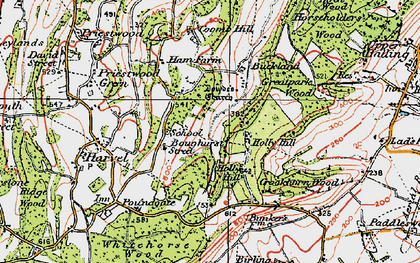 Old map of Great Buckland in 1920