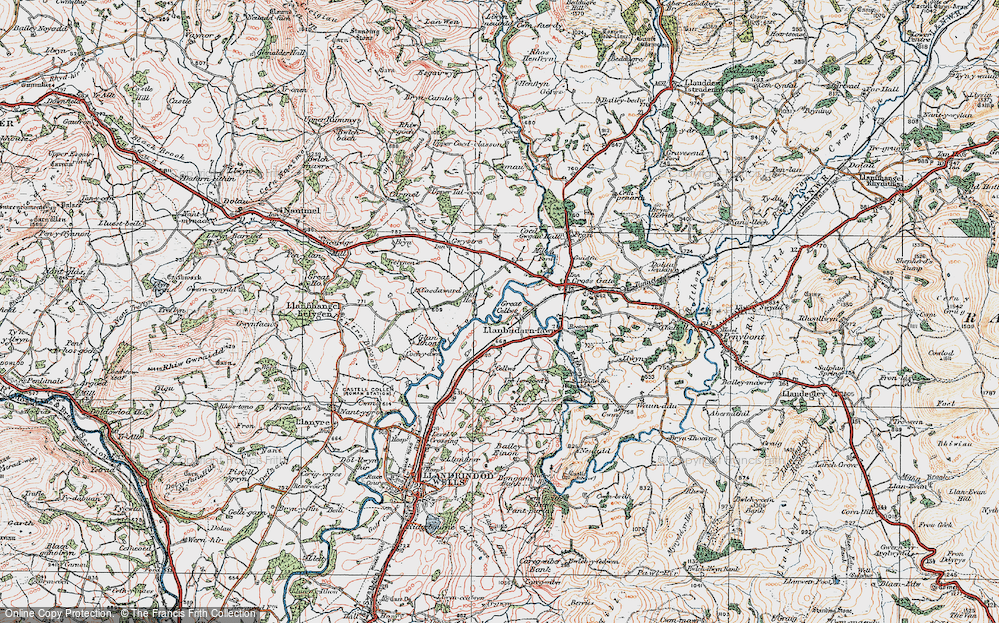 Old Map of Great Cellws, 1923 in 1923