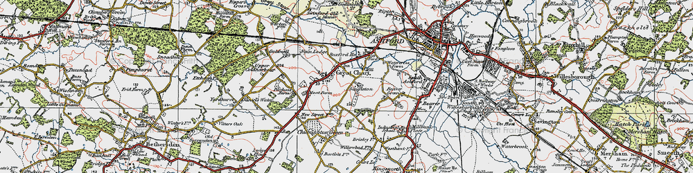 Old map of Bucksford Manor in 1921