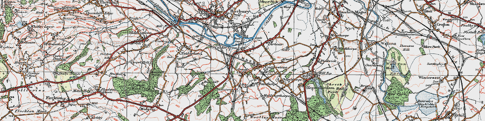 Old map of Great Cliff in 1925