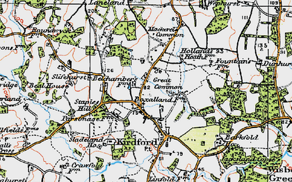 Old map of Great Common in 1920
