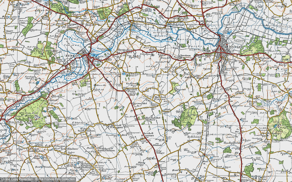 Old Map of Great Common, 1921 in 1921