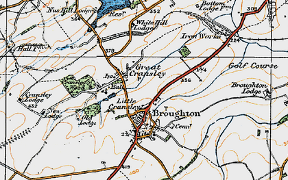 Old map of Great Cransley in 1920