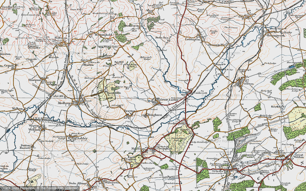Old Map of Historic Map covering Wignell Hill in 1920