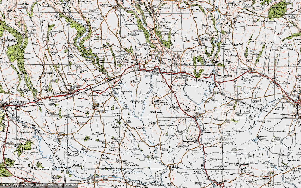 Old Map of Great Edstone, 1925 in 1925