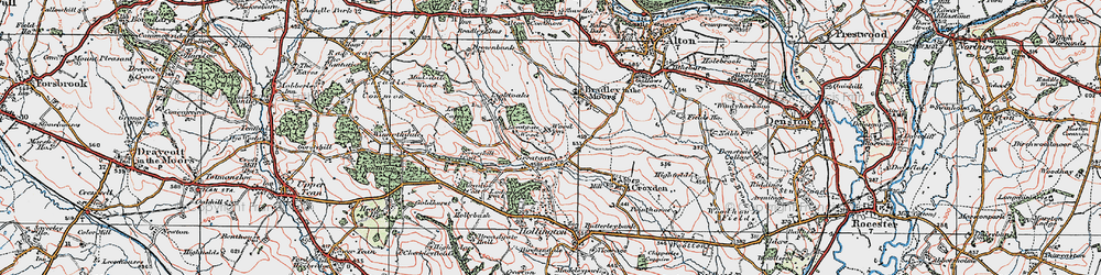 Old map of Great Gate in 1921