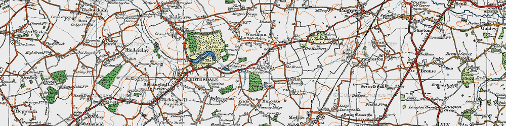 Old map of Burgate Wood in 1920