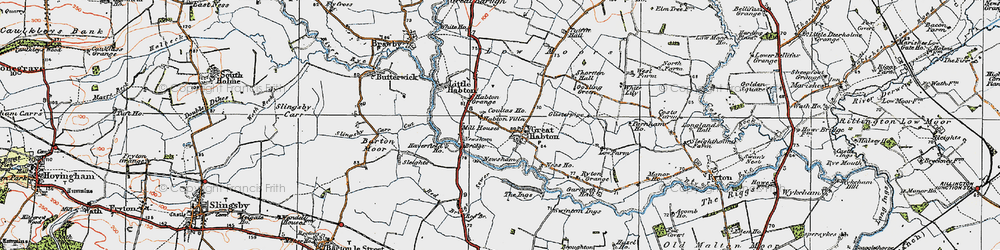 Old map of Great Habton in 1925