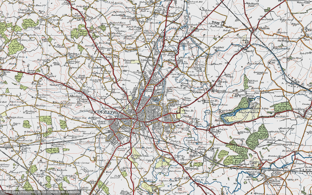 Old Map of Great Heath, 1920 in 1920