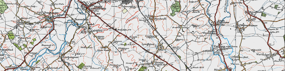 Old map of Rooksley in 1919