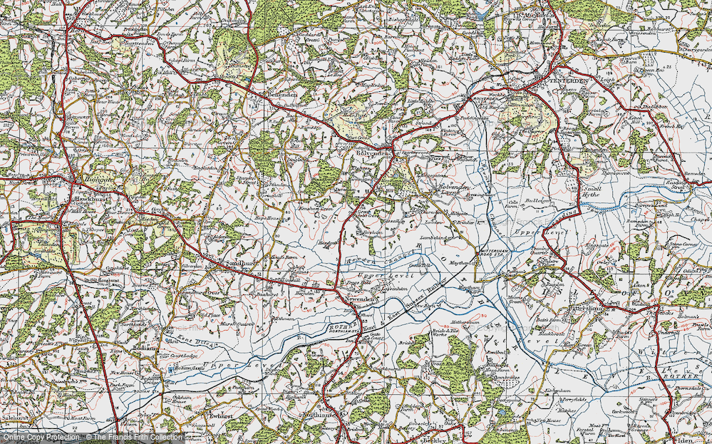 Old Map of Great Job's Cross, 1921 in 1921