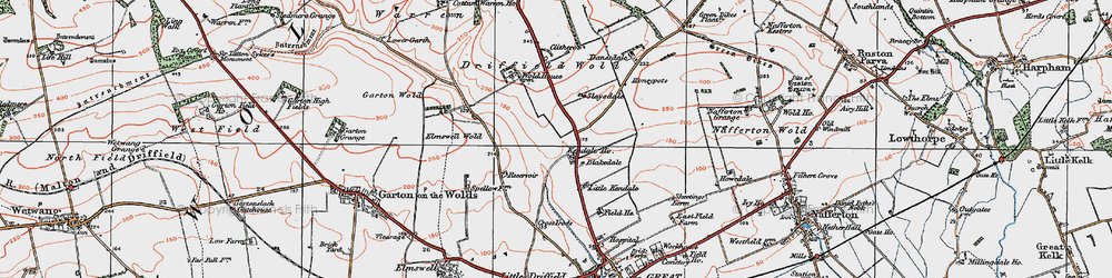 Old map of Great Kendale in 1924