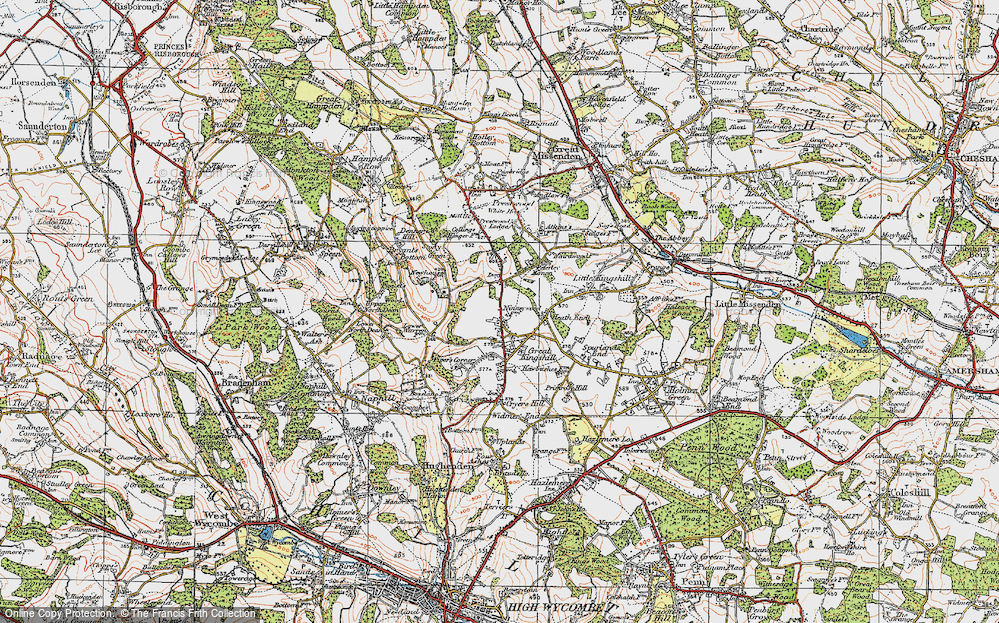 Old Map of Great Kingshill, 1919 in 1919