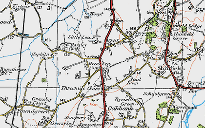 Old map of Great Lea Common in 1919