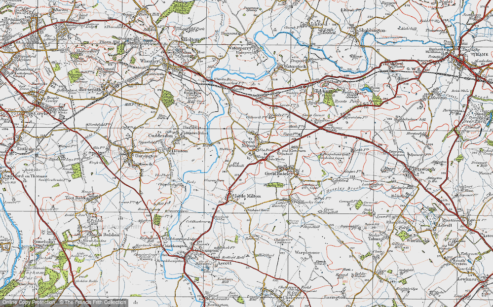 Old Map of Great Milton, 1919 in 1919