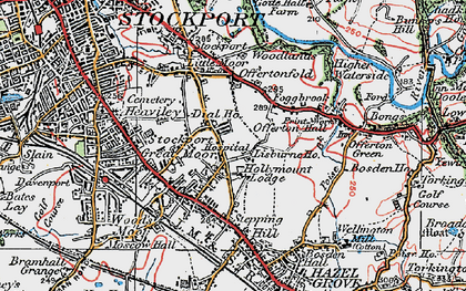 Old map of Great Moor in 1923