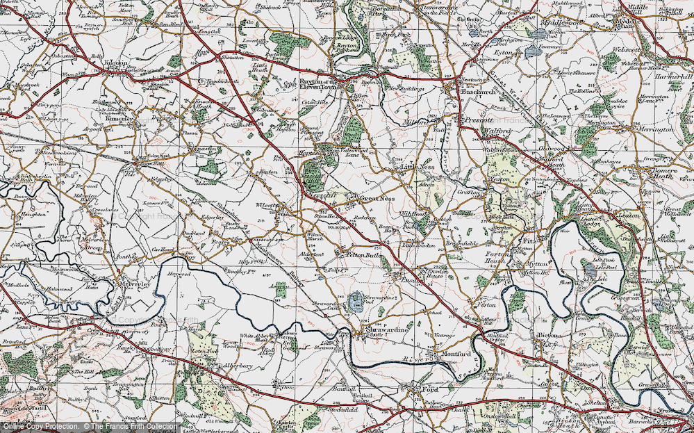 Old Map of Great Ness, 1921 in 1921
