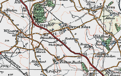 Old map of White Hall in 1921