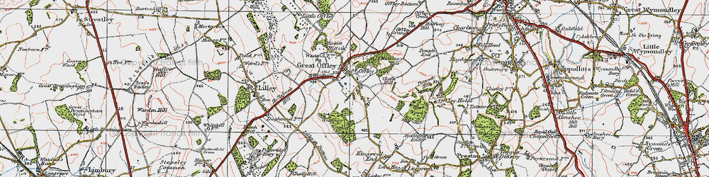 Old map of Westbury Wood in 1919