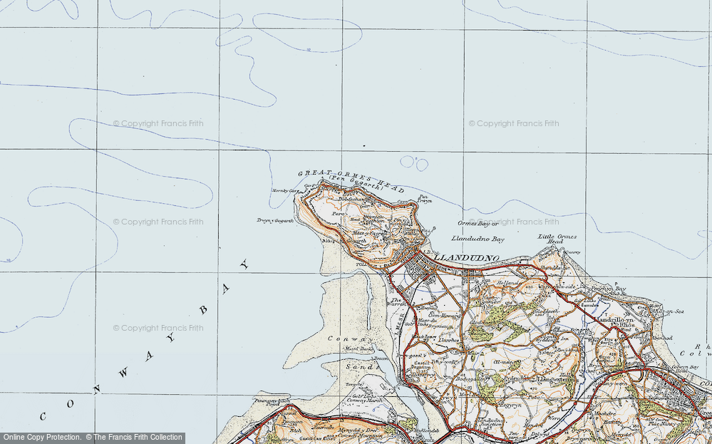 Old Map of Great Ormes Head, 1922 in 1922