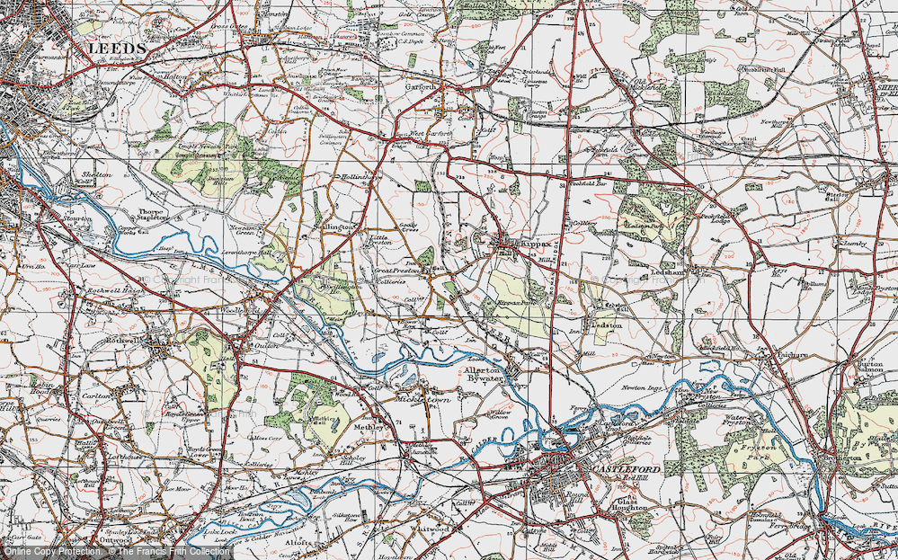 Old Map of Great Preston, 1925 in 1925