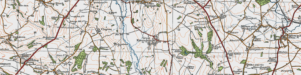 Old map of Barrington Bushes in 1919